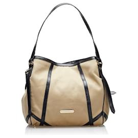 Burberry-Canvas Tote Bag-Beige