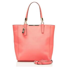 Coach-Leather Madison Tote-Pink