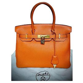 Hermès Birkin 30 em couro Togo laranja Laranja