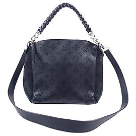 Louis Vuitton Black Monogram Mahina Babylone Chain BB Black