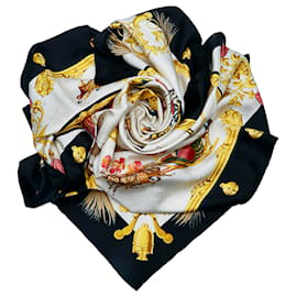 Hermès-Hermes Multi Plumes et Grelots Jacquard Silk Scarf-Multiple colors