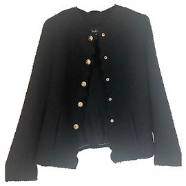 Chanel Fall 2020 Runway Tweed Jacket Black Black