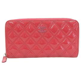 Chanel-Chanel Portefeuille Zippé-Rosa