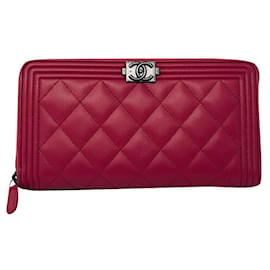 Chanel-new chanel boy wallet-Pink,Fuschia