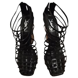 Yves Saint Laurent-Cage Boots-Black