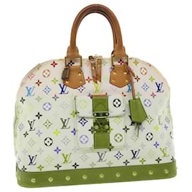 Louis Vuitton-LOUIS VUITTON Monogram Multicolor Alma GM Hand Bag White M40441 LV Auth yk5533-White