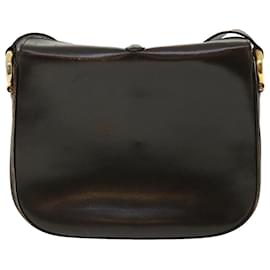 Céline-CELINE Shoulder Bag Leather Brown Auth rd4008-Brown