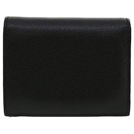 Fendi-FENDI Wallet Leather Black Auth am3478-Black