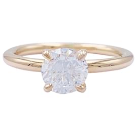 inconnue-Rose gold solitaire ring, diamond 1 carat.-Other