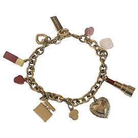 Pulseira Dolce & Gabbana de aço dourado com pingentes de batom Dourado