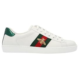 Gucci-GUCCI ACE BEE SNEAKERS NEW-White