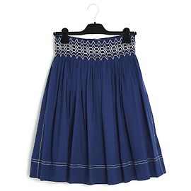 Prada SMOCKE DE ALGODÓN AZUL PROFUNDO FR38 Azul
