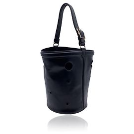 Hermès Borsa Tote Mangeoire in pelle nera vintage Hermes Paris Nero