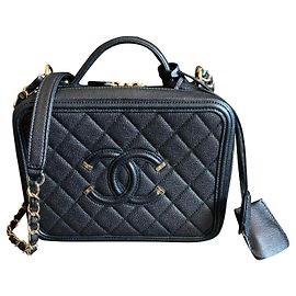 Chanel Filigrane Vanity Case Sac moyen Noir