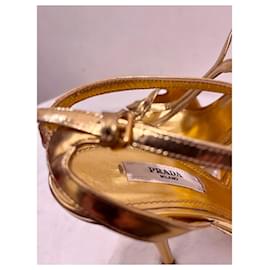 Prada-Golden Prada high heels-Golden