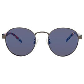 Puma Round-Frame Metal Sunglasses Silvery Metallic
