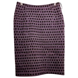 Bottega Veneta pencil skirt knee length Black Purple
