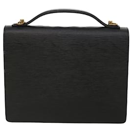 Louis Vuitton-Bolsa de mão LOUIS VUITTON Epi Monceau preta M52122 LV Auth lt696-Preto