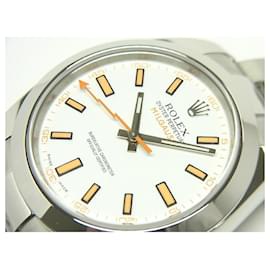Rolex-ROLEX Milgauss white 116400 Discontinued Dial Mens-Silvery