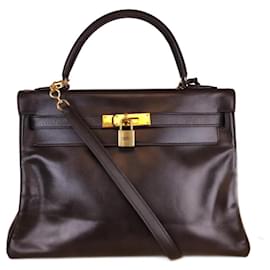 Hermès-Kelly 32-Dark brown