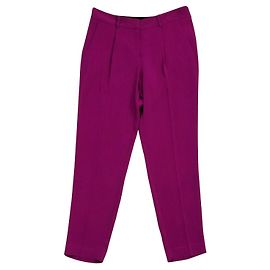Diane Von Furstenberg DvF magenta Jacques Cady crepe pants Pink Purple Fuschia
