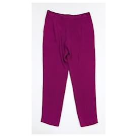 Diane Von Furstenberg-DvF magenta Jacques Cady crepe pants-Pink,Purple,Fuschia