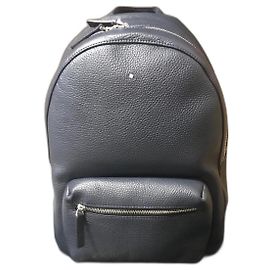 Mochila Montblanc de couro azul Azul