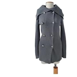 Strickjacke Theory Grau Wolle Nylon M Grau