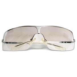 Dolce & Gabbana-Vintage D&G Dolce und Gabbana Y2K silber transparant designer sonnenbrille brille sonnenbrille bella hadid null 00's 00S MADE IN ITALIEN-Silber,Grau