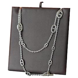 Hermès-Farandole 160 cm Long Necklace Silver 925 box Brand New-Silver hardware