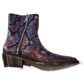 Zadig & Voltaire Pilar Wild Stiefeletten aus Python Leder 38 Mehrfarben