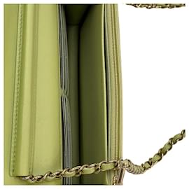Chanel-Chanel Classic Wallet on Chain-Light green