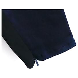Versace-Versace Jean en tissus mélangés bleu marine/noir-Noir,Bleu Marine