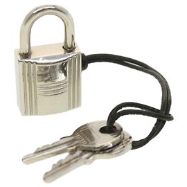 Hermès HERMES Cadena Padlock Silver Auth tb342 Silvery