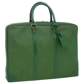 Louis Vuitton-LOUIS VUITTON Epi Porte Documentos Voyage Business Bag Verde M54474 Autenticação de LV 33788-Verde
