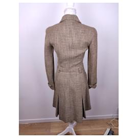 Chanel-Chanel ocher tweed coat-Bronze