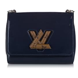 Louis Vuitton-Louis Vuitton Blue Vernis Twist PM-Blue,Navy blue