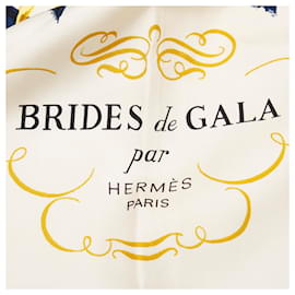Hermès-Hermes Blue Brides de Gala Silk Scarf-Other