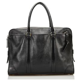 Coach-coach Leather Briefcase black-Black