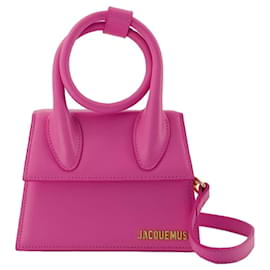 Jacquemus-Le Chiquito Noeud Bag - Jacquemus -  Pink - Leather-Rose