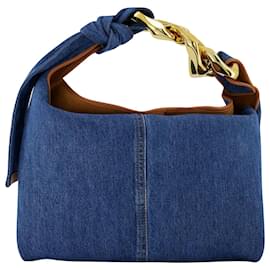 JW Anderson-Small Chain Hobo Bag - J.W. Anderson -  Blue Denim - Leather-Blue