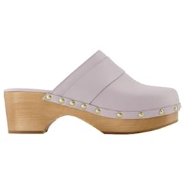 Aeyde-Bibi Clogs - Aeyde - Lilac - Leather-Purple
