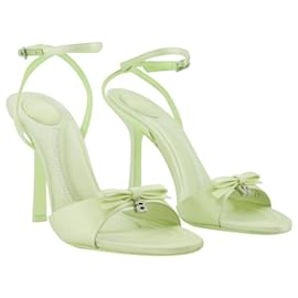 Alexander Wang-Dahlia 105 Bow  Sandals - Alexander Wang - Butterfly - Satin-Green