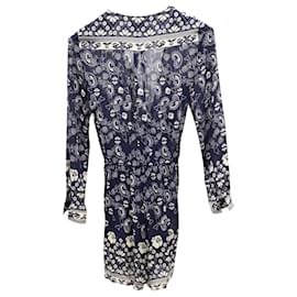 Sea New York-Sea New York V-Neck Romper in Blue Rayon-Other