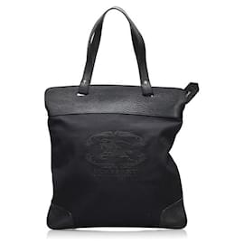 Burberry-burberry Stowell Canvas Tote black-Black
