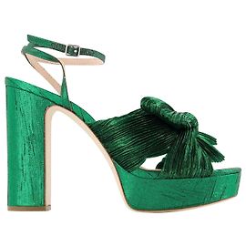 Natalia Sandals - Loeffler Randall - Emerald - Leather Green