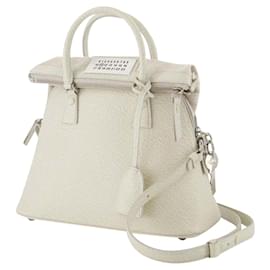 Maison Martin Margiela-5Minibolso Ac Classic - Maison Margiela - Gris - Cuero-Castaño,Beige