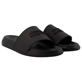 Alexander Mcqueen-Slides - Alexander Mcqueen -  Black - Leather-Black