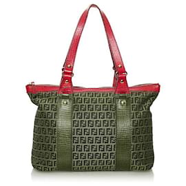 Fendi-fendi Zucchino Canvas Tote Bag brown-Brown