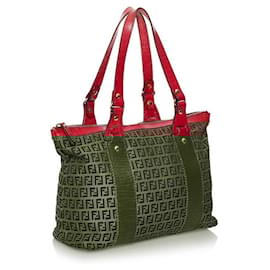 Fendi-fendi Zucchino Canvas Tote Bag brown-Brown